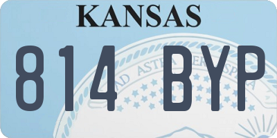 KS license plate 814BYP