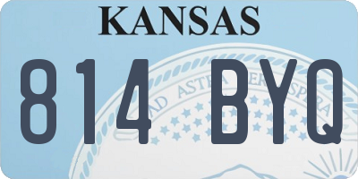 KS license plate 814BYQ