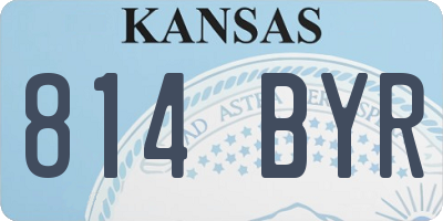 KS license plate 814BYR