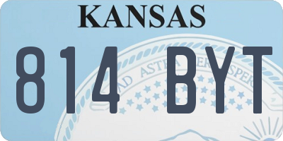 KS license plate 814BYT