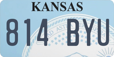 KS license plate 814BYU