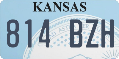 KS license plate 814BZH