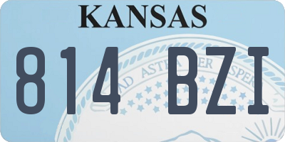 KS license plate 814BZI