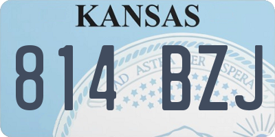 KS license plate 814BZJ