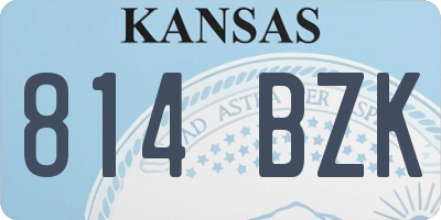 KS license plate 814BZK