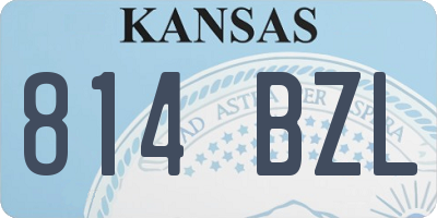 KS license plate 814BZL