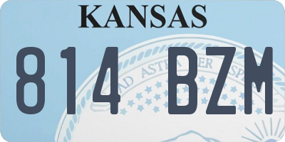 KS license plate 814BZM