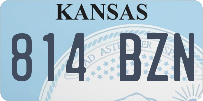 KS license plate 814BZN