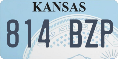 KS license plate 814BZP