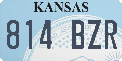 KS license plate 814BZR