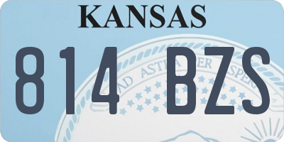 KS license plate 814BZS