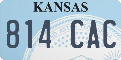 KS license plate 814CAC
