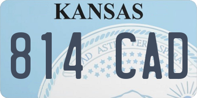 KS license plate 814CAD