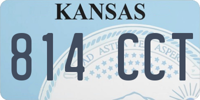 KS license plate 814CCT