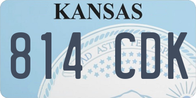 KS license plate 814CDK