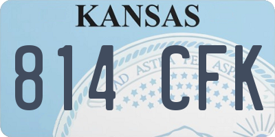 KS license plate 814CFK