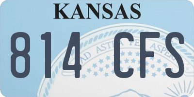 KS license plate 814CFS