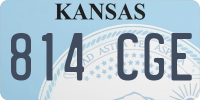 KS license plate 814CGE