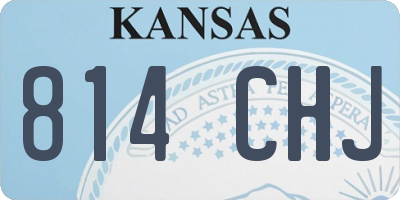 KS license plate 814CHJ