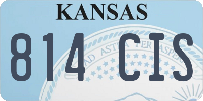 KS license plate 814CIS