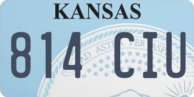 KS license plate 814CIU
