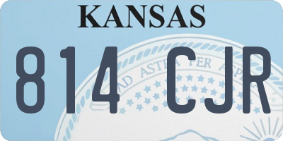 KS license plate 814CJR