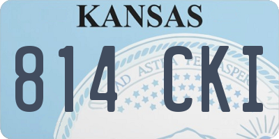 KS license plate 814CKI
