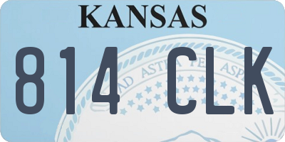 KS license plate 814CLK