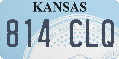 KS license plate 814CLQ