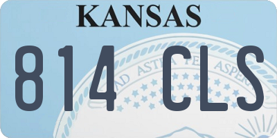 KS license plate 814CLS