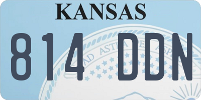 KS license plate 814DDN