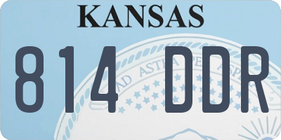 KS license plate 814DDR