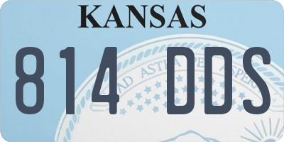 KS license plate 814DDS