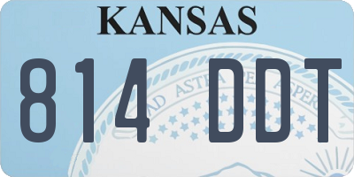 KS license plate 814DDT