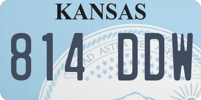 KS license plate 814DDW