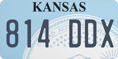 KS license plate 814DDX