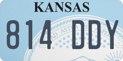 KS license plate 814DDY