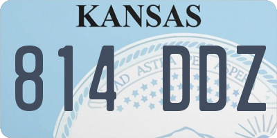 KS license plate 814DDZ