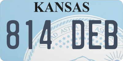 KS license plate 814DEB