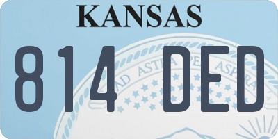 KS license plate 814DED