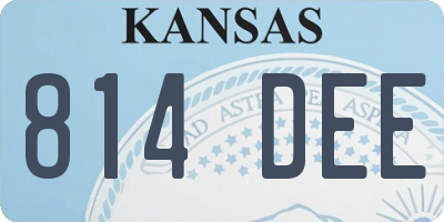KS license plate 814DEE
