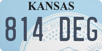 KS license plate 814DEG