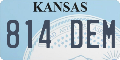 KS license plate 814DEM