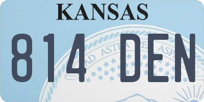 KS license plate 814DEN