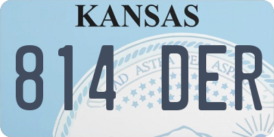 KS license plate 814DER