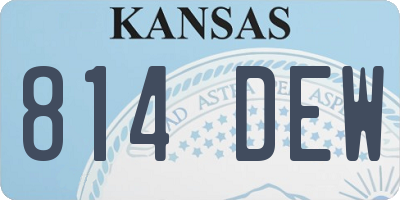 KS license plate 814DEW