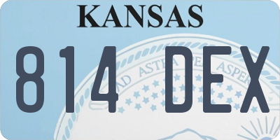KS license plate 814DEX
