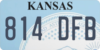 KS license plate 814DFB