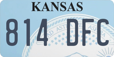 KS license plate 814DFC
