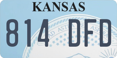 KS license plate 814DFD